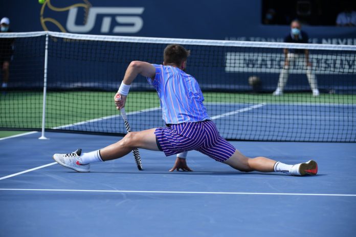 Ultimate Tennis Showdown Corentin Moutet Tsitsipas