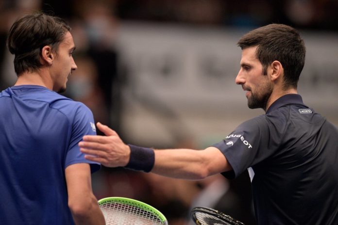 ATP Vienna Lorenzo Sonego Novak Djokovic ATP Vienna Lorenzo Sonego Novak Djokovic